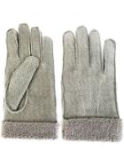 Canali Herringbone Gloves