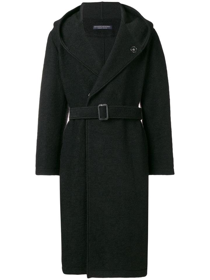 Yohji Yamamoto Belted Midi Coat - Black