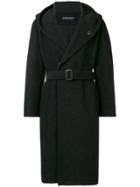 Yohji Yamamoto Belted Midi Coat - Black