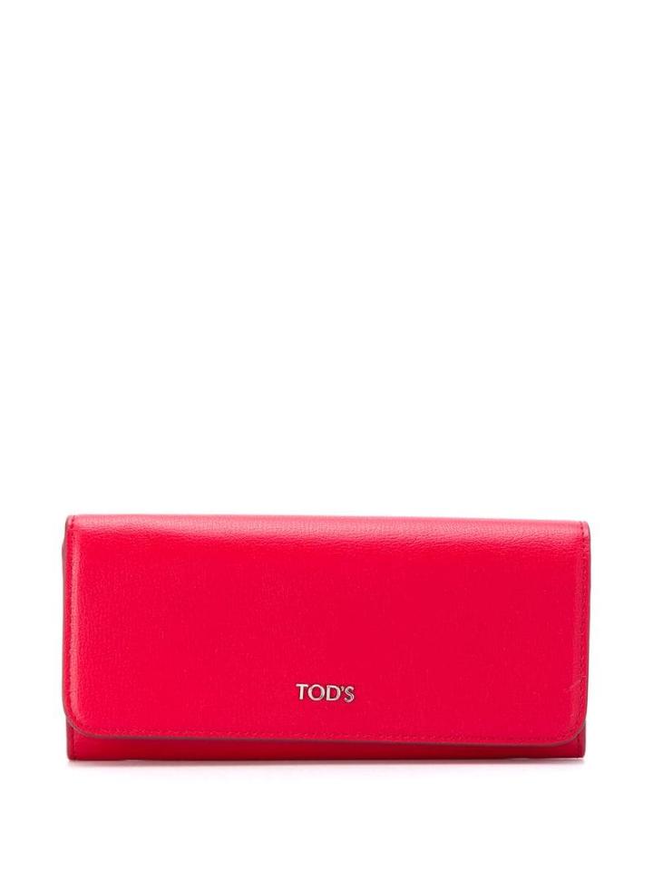 Tod's Logo Plaque Wallet - Red