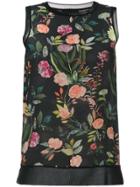 Theory Floral Print Top - Black
