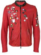 Giorgio Brato Pin Leather Jacket - Red
