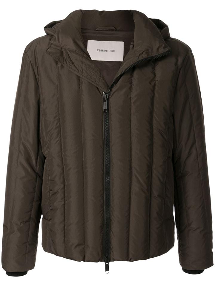 Cerruti 1881 Quilted Hooded Jacket - Green
