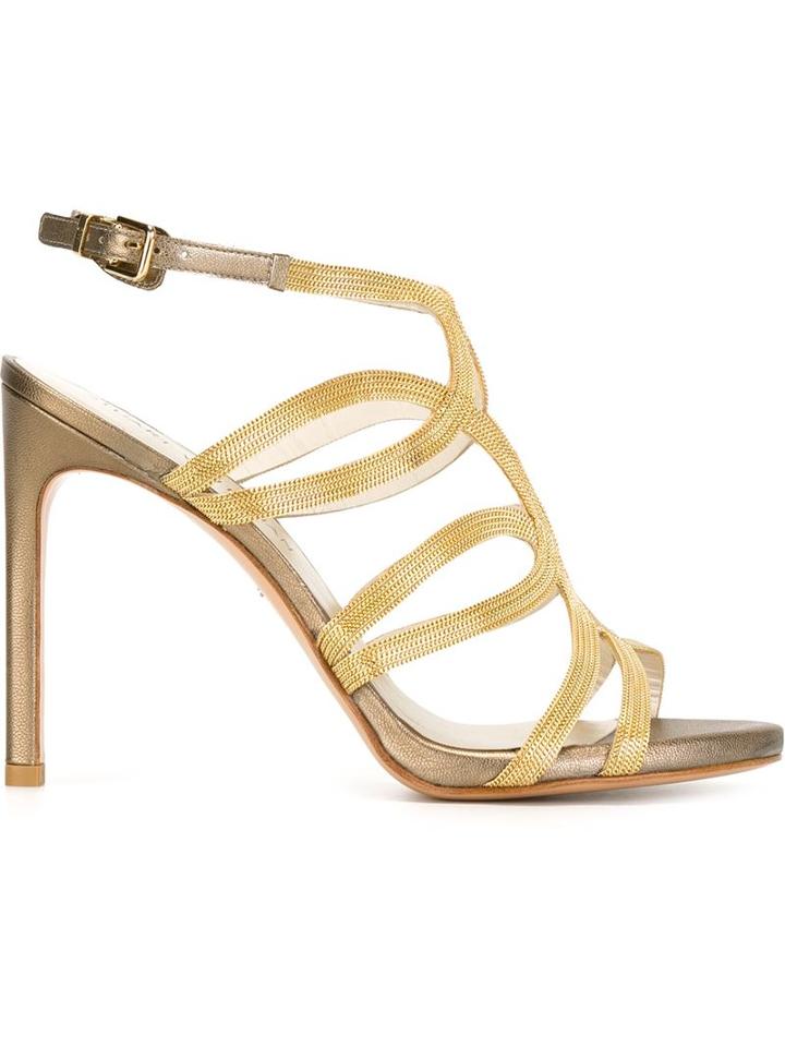 Stuart Weitzman Chain Embellished Sandals