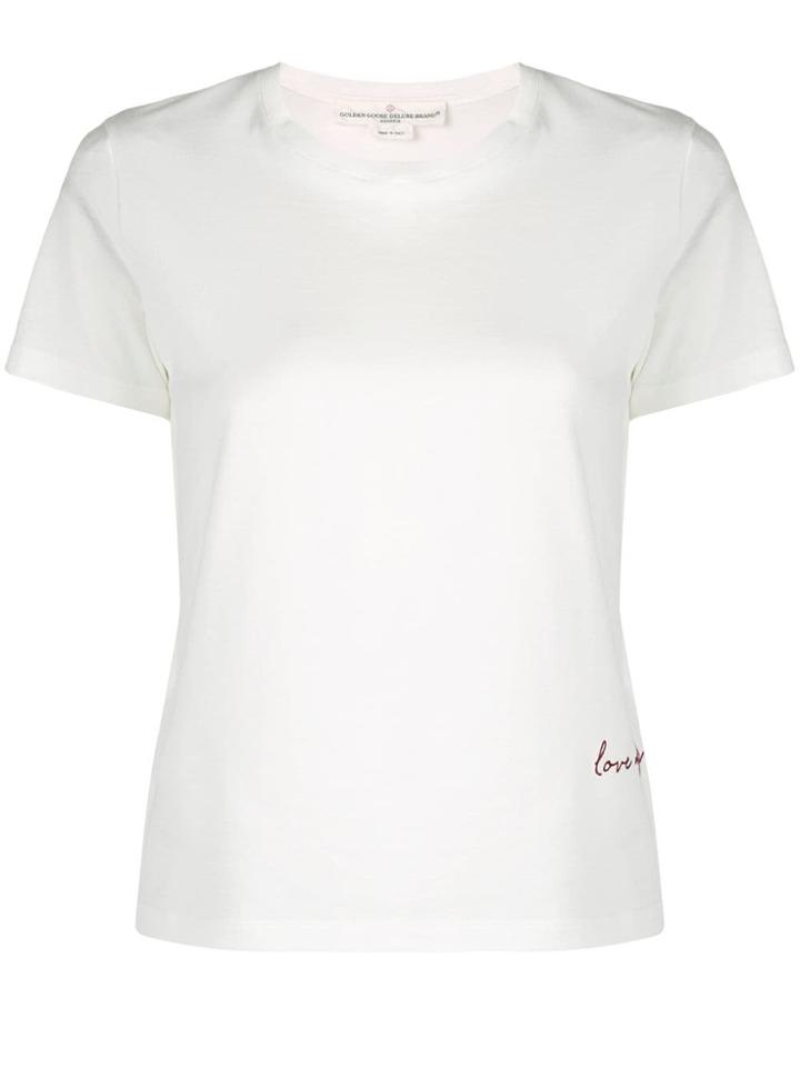 Golden Goose Deluxe Brand Side Print T-shirt - White