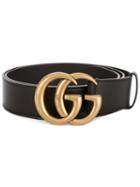 Gucci - Double G Buckle Belt - Men - Calf Leather/brass - 115, Black, Calf Leather/brass