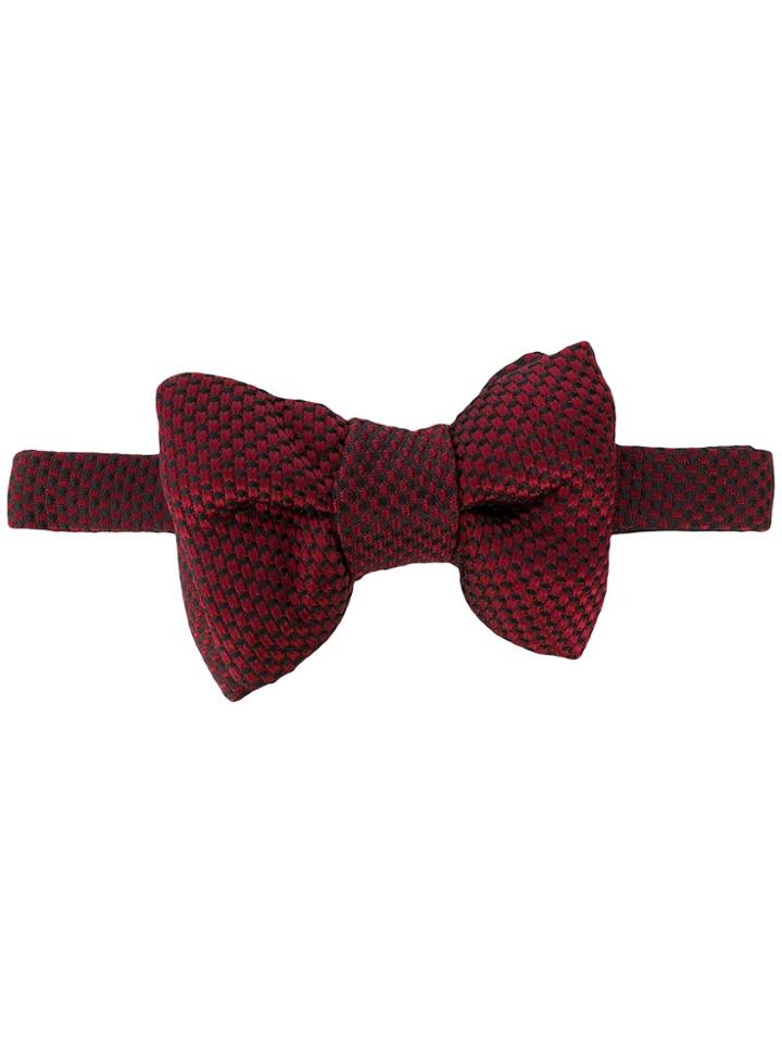 Tom Ford Patterned Bow Tie - Red