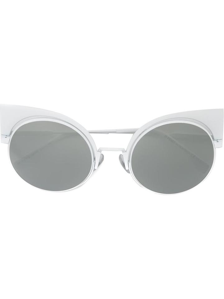 Fendi Eyewear - 'eyeshine' Sunglasses - Women - Acetate/metal (other) - One Size, White, Acetate/metal (other)