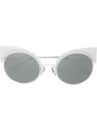Fendi Eyewear - 'eyeshine' Sunglasses - Women - Acetate/metal (other) - One Size, White, Acetate/metal (other)