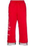 Gaelle Bonheur Cropped Track Pants - Red