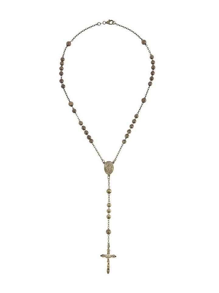 Dolce & Gabbana Vintage Crucifix Necklace, Women's, Metallic