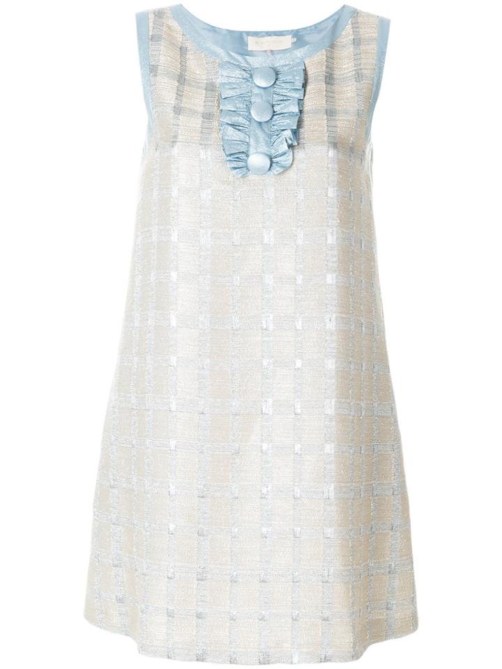 L'autre Chose Patterned Stitch Mini Dress - Blue