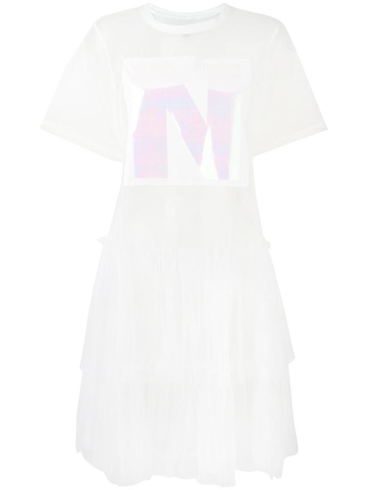 Nicopanda - Sheer T-shirt Dress - Women - Polyamide/polyester - Xs, Women's, White, Polyamide/polyester