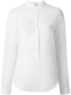 Forte Forte Band Collar Shirt, Women's, Size: 3, White, Cotton/silk