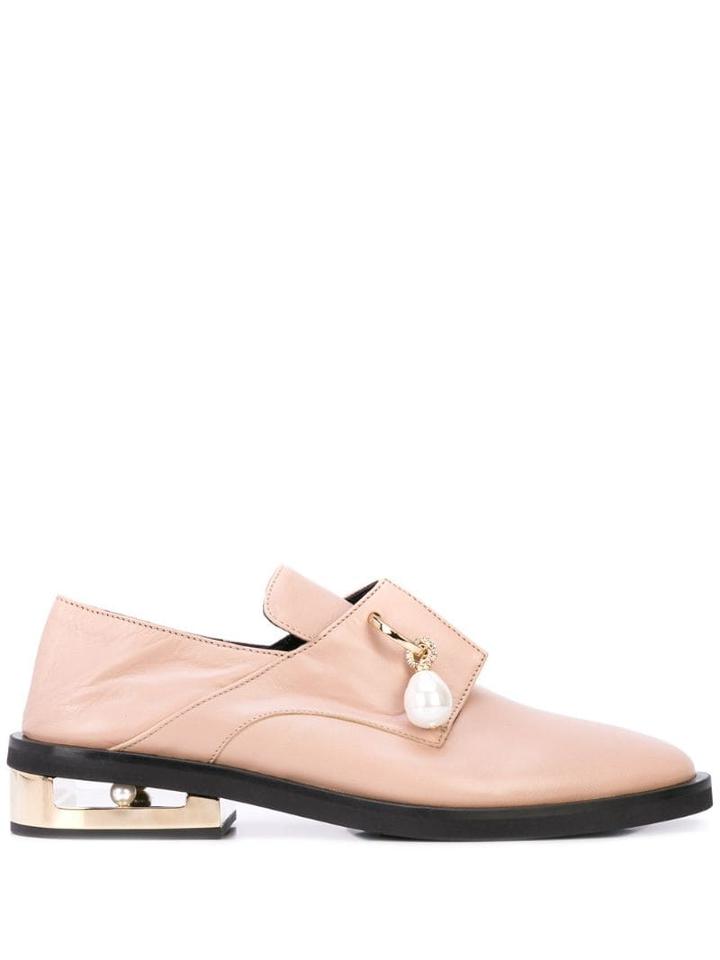 Coliac Pearl-embellished Nathan Loafers - Neutrals