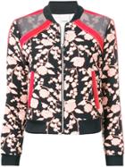 Pinko Floral Pattern Bomber Jacket - Black