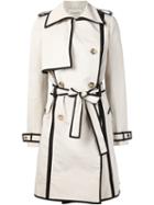 Lanvin Contrast Piped Trim Trench Coat