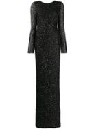Balmain Sequinned Gown - Black
