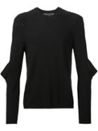 Comme Des Garçons Homme Plus Pyramid Elbow Jumper, Men's, Size: Large, Black, Wool