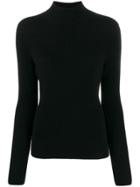 N.peal Funnel Neck Ribbed Jumper - Black