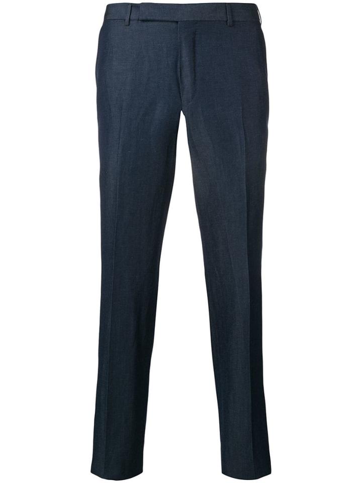 Ermenegildo Zegna Mid Rise Tailored Trousers - Blue
