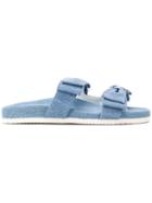 Joshua Sanders Denim Bow Sandals - Blue