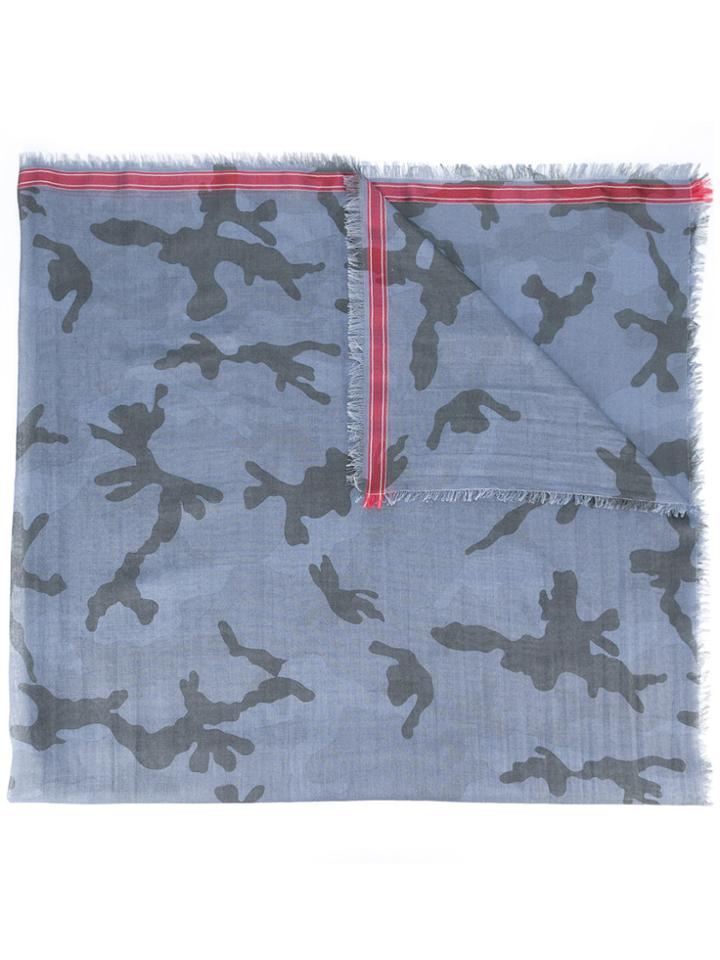 Valentino Valentino Garavani Camouflage Scarf - Blue