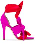 Gia Couture Bow Tie Sandals - Pink