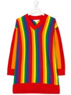 Burberry Kids Teen Rainbow Striped Sweater - Red