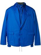 Y/project Buttoned Hooded Jacket - Blue