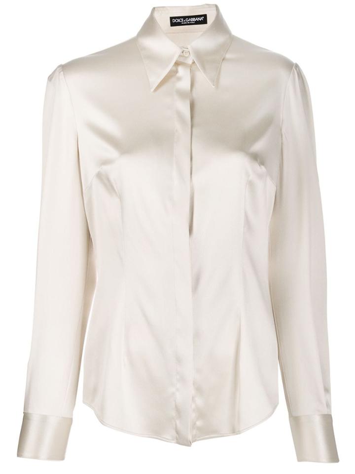 Dolce & Gabbana Pointed Collar Shirt - Neutrals