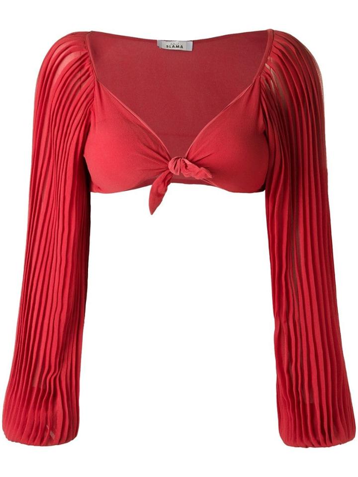 Amir Slama Silk Top - Red