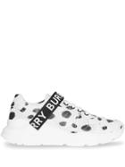 Burberry Animal Print Leather Sneakers - White