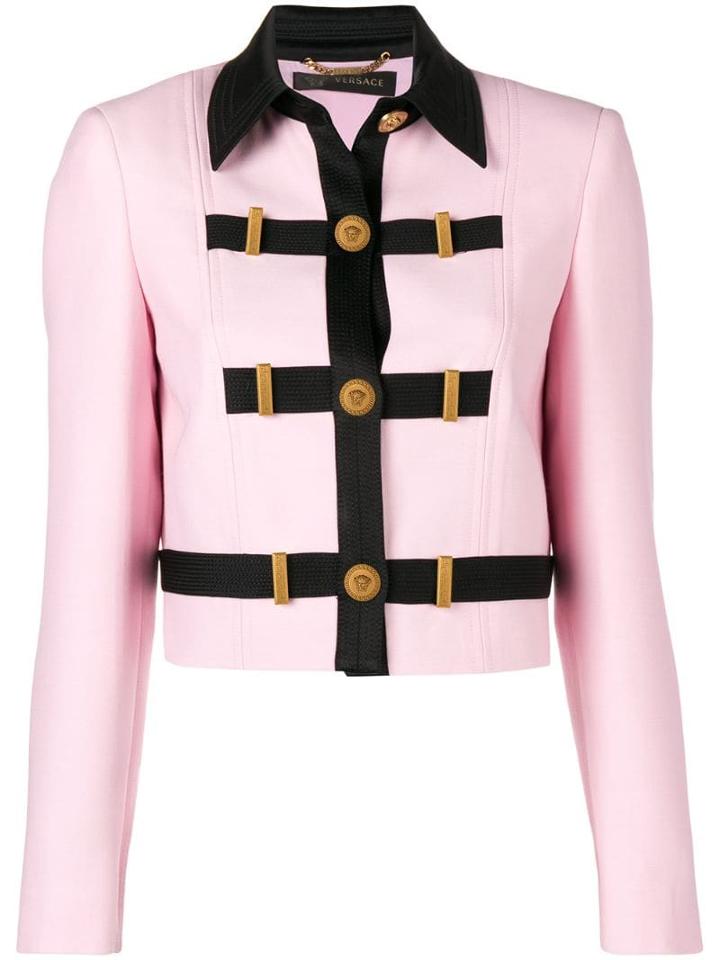 Versace Contrast Trim Jacket - Pink