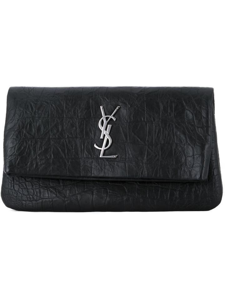 Saint Laurent 'monogram' Foldover Clutch