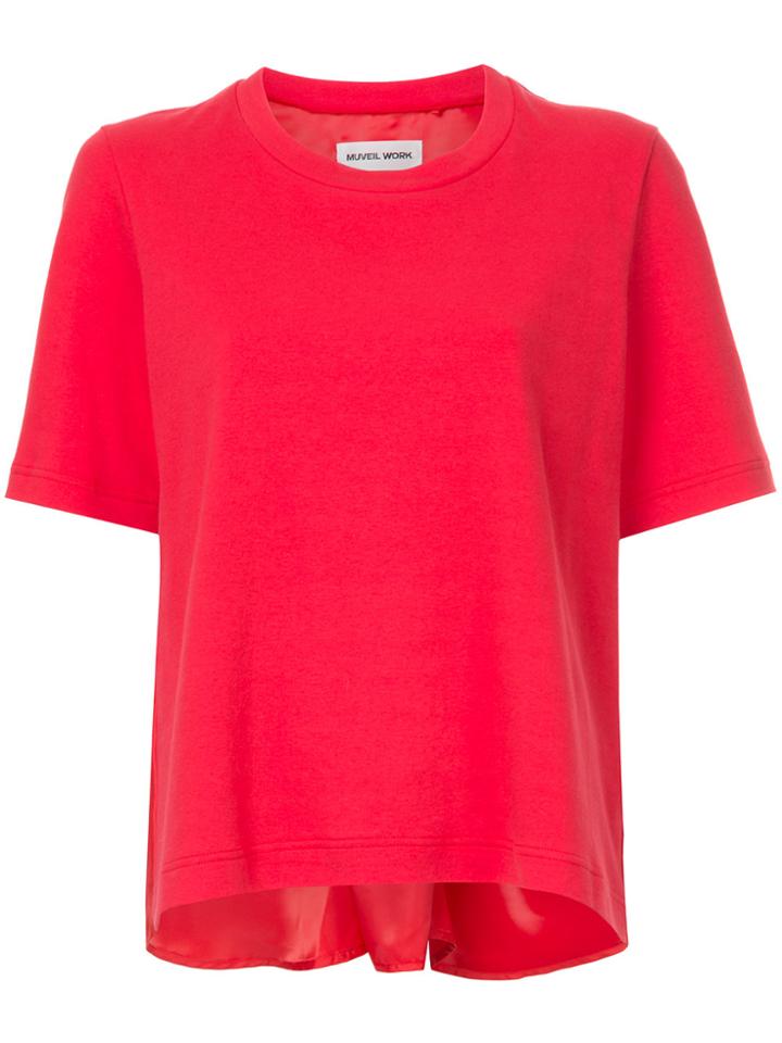 Muveil Knotted Back T-shirt - Red
