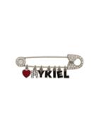 Sonia Rykiel Vintage Logo Pin Detail Brooch, Women's, Metallic