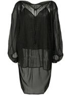 Mes Demoiselles Spotted Loose Fit Blouse - Black