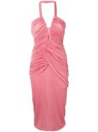 Tom Ford Gathered Front Halterneck Dress - Pink