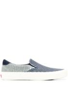 Vans Low Top Striped Sneakers - Blue