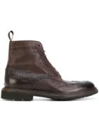 Dell'oglio Brogue Ankle Boots - Brown