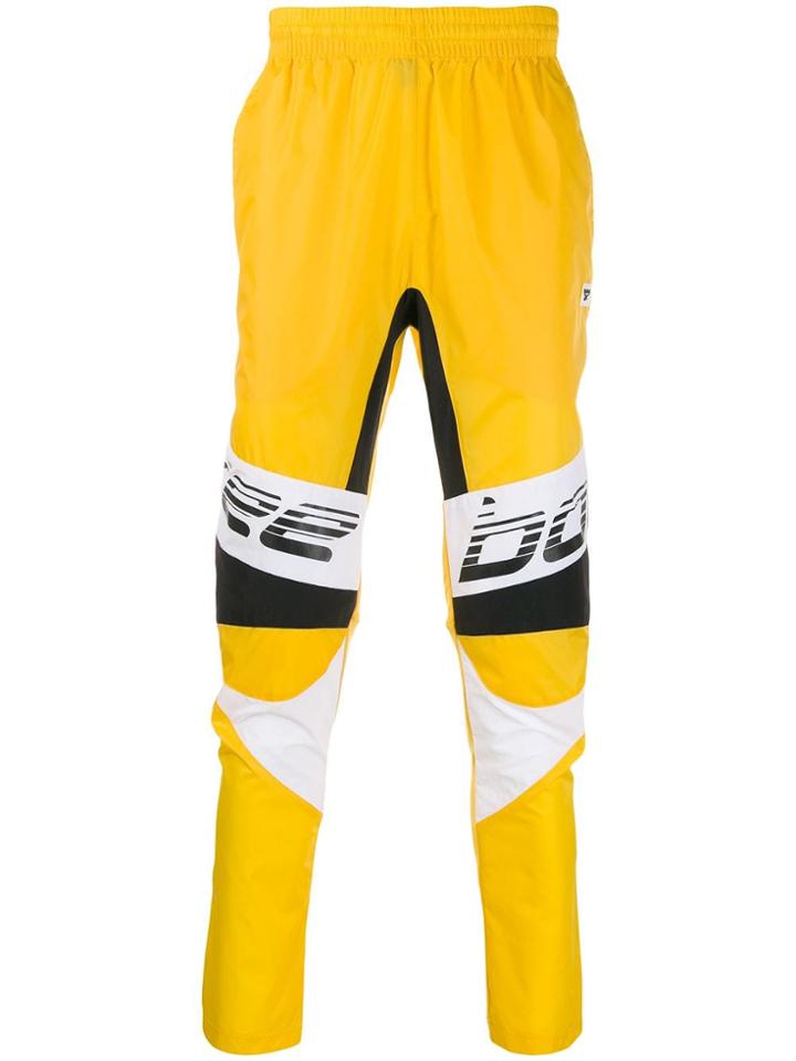 Reebok Logo Print Track Pants - Yellow