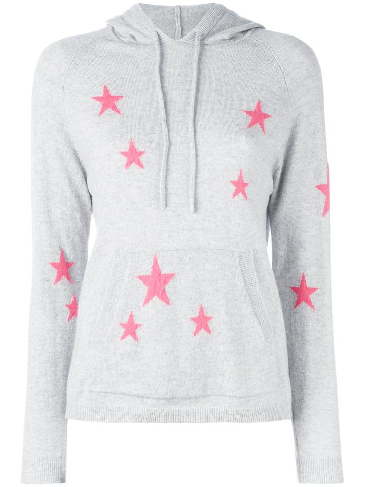 Chinti And Parker - Star Printed Hooded Sweater - Women - Cashmere - Xl, Women's, Grey, Cashmere