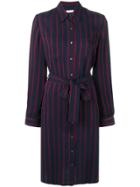 Calvin Klein Striped Shirt Dress - Blue