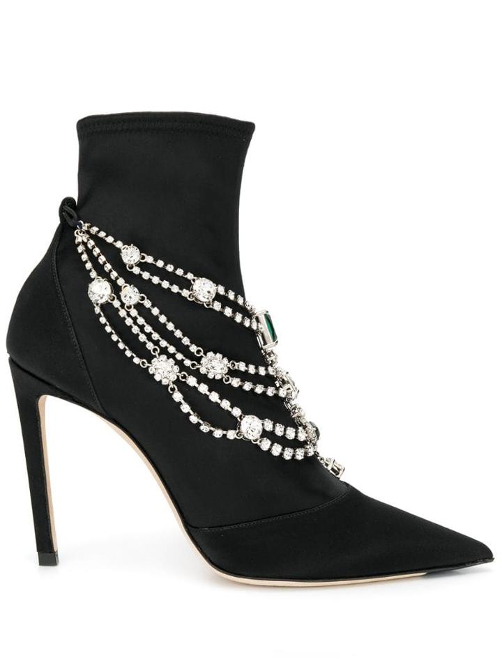 Jimmy Choo Lyja 100mm Ankle Boots - Black