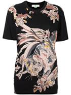 Stella Mccartney Cat Print T-shirt, Women's, Size: 38, Black, Cotton