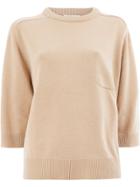 Chloé Short-sleeve Shift Sweater - Brown