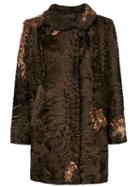 Liska - Sequin Embroidery Coat - Women - Persian Lamb Fur - One Size, Brown, Persian Lamb Fur