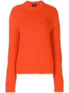 Calvin Klein 205w39nyc Ribbed Round Neck Jumper - Yellow & Orange