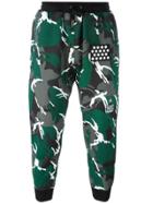 Ktz Camouflage Tapered Trousers - Green